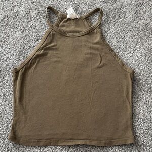 Bozzolo Khaki Women's Crop Top